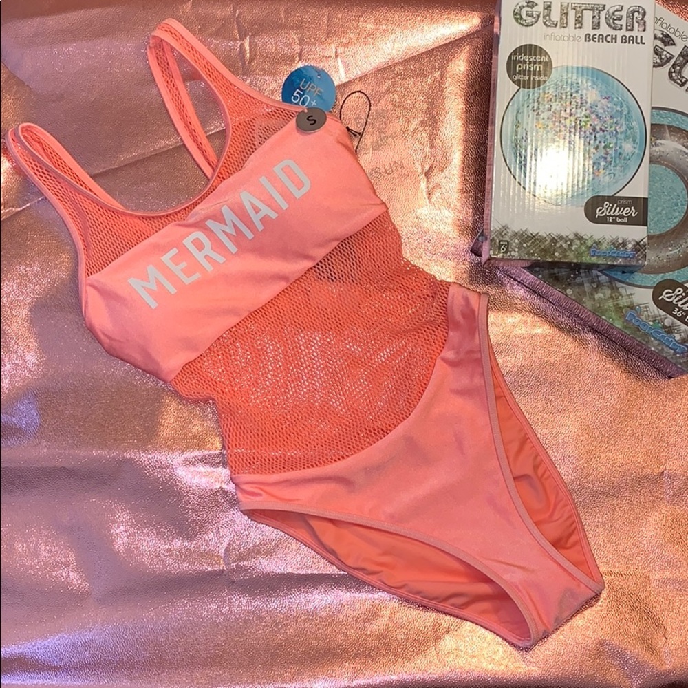 👙neon orange MERMAID bathing suit🧜‍♀️💕